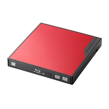 【中古】Logitec ポータブル ブルーレイドライブ 3D再生 TotalMediaExtreme2付属 USB3.0 【Surface Pro 対応】 レッド LBD-PMG6U3VRD｜スカーレット2021