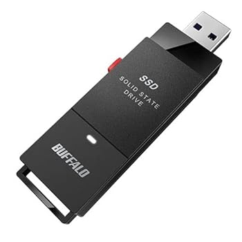 【中古】バッファロー SSD-PUT1.0U3-BKC [USB3.2 ポータブルSSD 1.0TB スティック型]