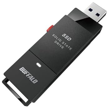 【中古】バッファロー ( BUFFALO ) PC対応 USB3.2(Gen2) TV録画 スティック型SSD 500GB ブラック Type-C付属 SSD-SCT500U3-BA｜スカーレット2021 17,578円