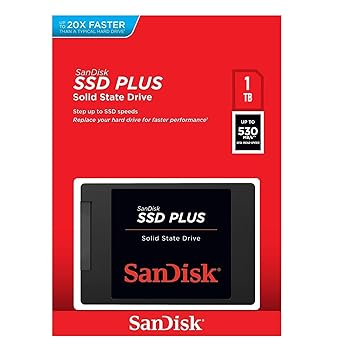 【中古】SanDisk サンディスク 内蔵SSD 2.5インチ / SSD Plus 1TB / SATA3.0 / 3年保証 / SDSSDA-1T00-G26