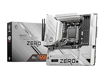 【中古】MSI B650M PROJECT ZERO バックコネクトデザインやとい入れる AMD Ryzen 7000/9000 つづき物相応う Micro-ATX お母さんゲーム盤 MB6490