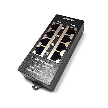 【中古】PoE Texas 4ポートPoEインジェクター - ギガビットパッシブパワーオーバーイーサネット - 802.3afまたはVoiP電話、WiFiアクセスポイント、IPカメ|スカーレット2021