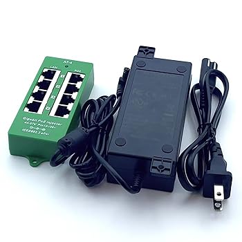 【中古】PoE Texas 4ポート PoE アクティブモード A インジェクター 48V 60W 電源 - PoE+をあらゆるスイッチやルーターに追加 - 802.3at/af準拠のPoEミッ