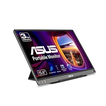 【中古】ASUS (エイスース) ZenScreen MB16ACE 15.6インチ 外付けスクリーン ノートパソコン用 ポータブル USB Type-C モニター フルHD (1920 x 1080) IP|スカーレット2021