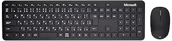 【中古】マイクロソフト Bluetooth デスクトップ キーボード マウスセット QHG-00019 : ワイヤレス スムーズペアリング モダンデザイン Bluetooth ( ブラ