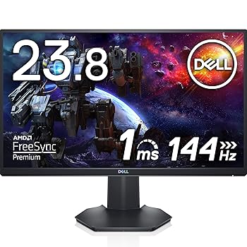 【中古】Dell S2421HGF 23.8in ゲーミングモニター (3年次無輝点取り替えっこ引き受ける/FPS方角/盛りだくさん固定ディスク/TN非光輝/DP・HDMIx2/高さ・傾き自然調整/1ms/144サイクル/AMD FreeSy