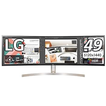 【中古】LG モニター ディスプレイ 49WL95C-WE 49インチ/5120×1440(32:9 ウルトラワイド)/HDR対応/IPS/USB Type-C, HDMI×2, DP/スピーカー/高さ調節/3