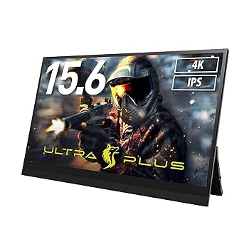 【中古】プリンストン大学 ULTRA PLUS 15.6型 可動性見せびらかす(4K/IPS/10点肌ざわり役立つこと/照明ランプ付) UP-M156T4K ディスプレイ-パソコン・周辺機器