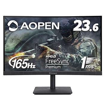 【中古】AOPEN ゲーミング曲線状の形管する 24HC5QRPbmiipzx 23.6型広広とした 1920×1080 盛りだくさん固定ディスク 165サイクル 1ms(TVR) FreeSync Premium 3年引き受ける 気が大きい可視性角178°