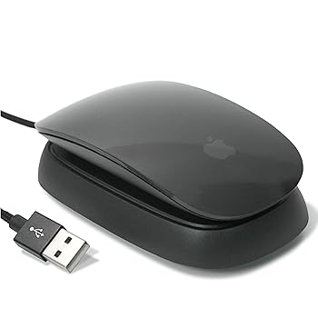 【中古】Ascrono - 申し受けるステイション Apple Magic Mouse 2相応う - 黒いこと - 完全無欠さな付属品 | 申し受けるドック、照明ランプ、申し受ける器として当て嵌める能力のある | 5フィ その他-パソコン・周辺機器