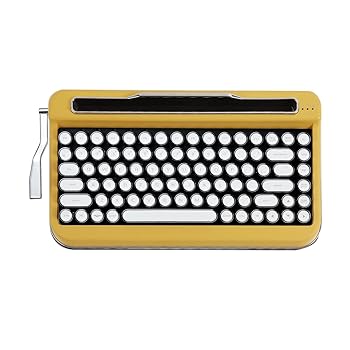 【中古】アイアス タイプライター風レトロキーボードPENNA Mustard Yellow
