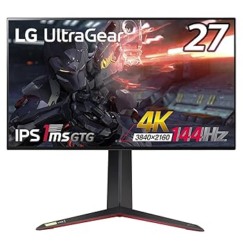 【中古】LG ゲーミングモニター UltraGear 27GP95R-B 27インチ/4K/Nano IPS/1ms(GtoG)/144Hz/HDMI 2.1対応/G-SYNC Compatible,FreeSync Premium Pro/Vesa