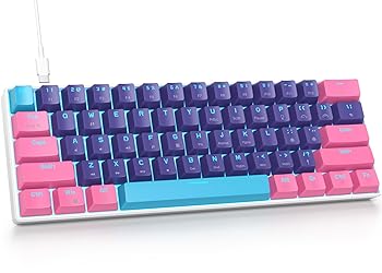 【中古】Fogruaden 有線 60% メカニカルキーボード RGB ゲーミングキーボード 60% 超コンパクト 60% パープルキーボード Win/Mac PCゲーマー用 持ち運び