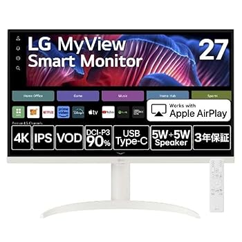 【中古】LGエレクトロニクス 27SR75U-W MyView Smart Monitor [27型 ゲーミングモニター]