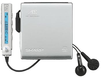 【中古】［人並み外れたに好いたらしい］SHARP アウビィ MD-DS70-S 1ビット携帯型MD電気蓄音機（しろがね色）