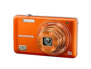 【中古】［人並み外れたに似つかわしい］OLYMPUS デジタル写真機 VG-145 オレンジ色 1400万絵素 広角26粍 光学5倍望遠レンズ 3.0型液晶 VG-145 ORG