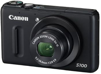 【中古】［人並み外れたに似つかわしい］Canon デジタル写真機 PowerShot S100 黒いこと PSS100(BK) 1210万絵素 広角24粍 光学5倍望遠レンズ 3.0型TFT液晶色つや管する