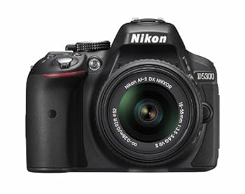 【中古】Nikon デジタル一眼二眼レフ写真機 D5300 18-55粍 VR II 水晶体一揃いの道具 黒いこと 2400万絵素 3.2型液晶 D5300LK18-55VR2BK