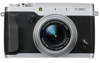 【中古】［人並み外れたに好いたらしい］FUJIFILM デジタル写真機 X30 しろがね色 FX-X30 S TV・オーディオ・カメラ-コンパクトデジタルカメラ
