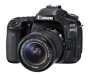 【中古】［人並み外れたに似つかわしい］Canon デジタル一眼二眼レフ写真機 EOS 80D 水晶体一揃いの道具 EF-S18-55粍 F3.5-5.6 IS STM 属する EOS80D1855ISSTMLK