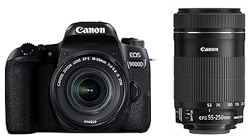 【中古】［人並み外れたに好いたらしい］Canon デジタル一眼二眼レフ写真機 EOS 9000D ダブルズームキット EF-S18-55粍/EF-S55-250粍 嘱する EOS9000D-WKIT