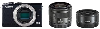 【中古】Canon ミラーレス一眼カメラ EOS M100 ダブルレンズキット ブラック EOSM100BK-WLK|スカーレット2021