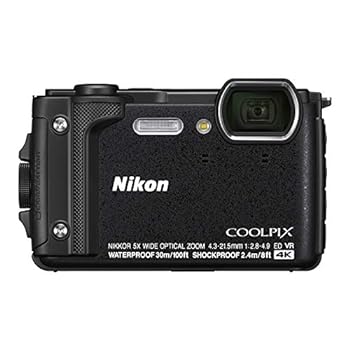 【中古】Nikon デジタル写真機 COOLPIX W300 BK クールピクス 1605万絵素 黒いこと 雨合羽 耐寒 防塵