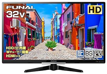 【中古】フナイ 32V型 液晶テレビ ハイビジョン ダブルチューナー 500GB HDD内蔵(裏番組録画対応) FL-32H2010 地上・BS・110度CSデジタル
