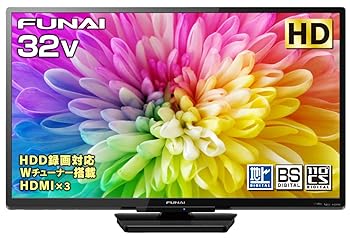 【中古】［非常に良い］フナイ 32V型 液晶テレビ ハイビジョン ダブルチューナー 外付けHDD対応(裏番組録画可能) FL-32H1010 地上・BS・110度CSデジタル｜スカーレット2021