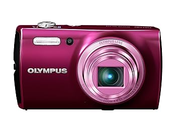 【中古】［人並み外れたに好いたらしい］OLYMPUS デジタル写真機 STYLUS VH-515 赤いこと 1200万絵素 後ろ側素っ破抜き型CMOS 光学8倍望遠レンズ 広角25粍 VH-515 RED