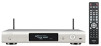 【中古】［人並み外れたに好いたらしい］Denon 網状組織オーディオ電気蓄音機 ハイレゾ音源相応う 割り増し金しろがね色 DNP-730RE-SP