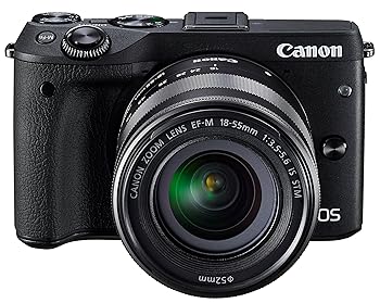 【中古】Canon ミラーレス一眼カメラ EOS M3 レンズキット(ブラック) EF-M18-55mm F3.5-5.6 IS STM 付属 EOSM3BK-1855ISSTMLK