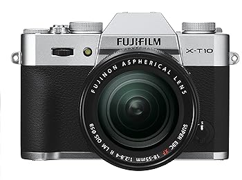 【中古】FUJIFILM ミラーレス一眼 X-T10 レンズキット シルバー X-T10LK-S