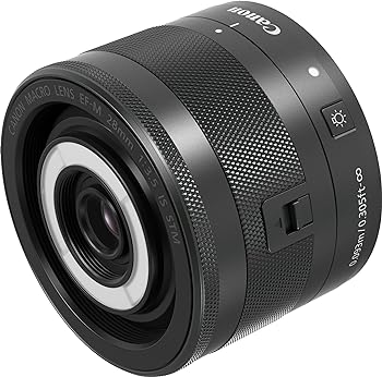 【中古】Canon マクロレンズ EF-M28mm F3.5 IS STM ミラーレス一眼対応 EF-M28/F3.5 M IS STM|スカーレット2021