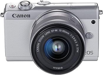 【中古】［非常に良い］Canon ミラーレス一眼カメラ EOS M100 EF-M15-45 IS STM レンズキット(ホワイト) EOSM100WH1545ISSTMLK｜スカーレット2021