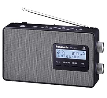【中古】［非常に良い］パナソニック ラジオ FM/AM/ワンセグTV音声 3バンド ワイドFM対応 ブラック RF-U180TV-K