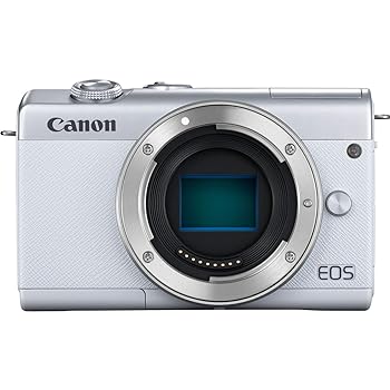 【中古】［人並み外れたに好いたらしい］Canon 銀鏡受け答え一眼写真機 EOS M200 上半身 白いこと EOSM200WH-BODY
