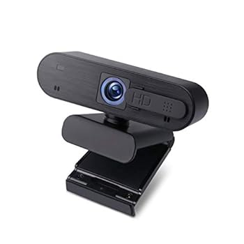 【中古】［非常に良い］エレコム WEBカメラ 会議用カメラ マイク内蔵 200万画素 Full HD1920&times;1080ピクセル対応 オートフォーカス カメラシャッター付 ブラック WEBCAM-｜スカーレット2021