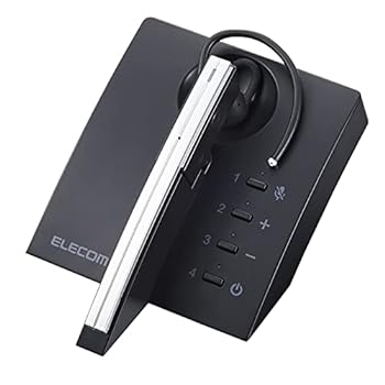 【中古】エレコム Bluetooth片耳ヘッドセット 充電ドック付 ノイズキャンセル対応 LBT-HSC50PCSV