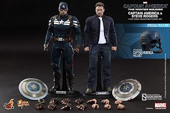 【中古】ムービー・マスターピース キャプテン・アメリカ/ウィンター・ソルジャー キャプテン・アメリカ(ステルス・スーツ版)&スティーブ・ロジャース(2