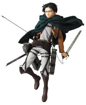 【中古】RAH リアルアクションヒーローズ 進撃の巨人 リヴァイ 1/6スケール ABS&ATBC-PVC製 塗装済み可動フィギュア (初回生産限定パーツ付)