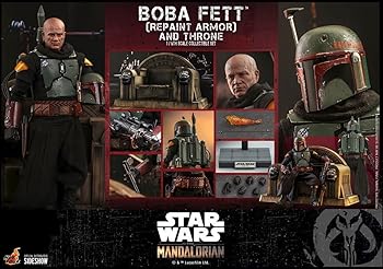 【中古】Hot Toys スターウォーズ マンダロリアン TMS056 ボバ・フェット リペイント アーマー&スローン 1/6 フィギュア