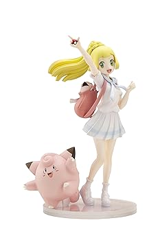 【中古】ポケモンセンターオリジナル フィギュア がんばリーリエ&ピッピ 1/8スケール PVC&ABS製 塗装済み完成品フィギュア