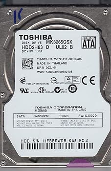 【中古】東芝 内蔵用 2.5インチ HDD MK3265GSX SATA300 320GB 5400回転