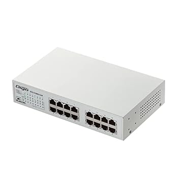 【中古】エレコム スイッチングハブ ギガビット 16ポート マグネット付き 電源内蔵 金属筺体 EHC-G16MN-HJW