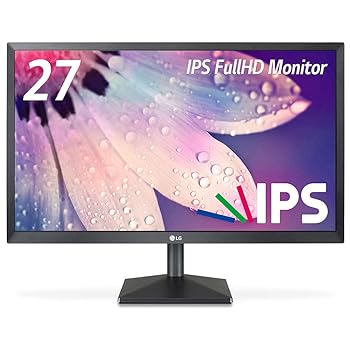 【中古】LG モニター ディスプレイ 27MP38VQ-B 27インチ/フルHD/IPS 非光沢/HDMI端子付/ブルーライト低減機能