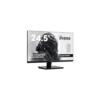 【中古】iiyama ゲーミング 管する 見せびらかす G2530HSU-B1 (24.5in/1ms/盛りだくさん固定ディスク/TN/DisplayPort,HDMI,D-sub)
