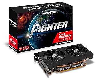 【中古】POWERCOLOR グラフィックゲーム盤 AMD Radeon RX6500XT GDDR6 4GB 積み上げる青写真 【国内置き目代わりになる店品】 AXRX 6500XT 4GBD6-DH/OC