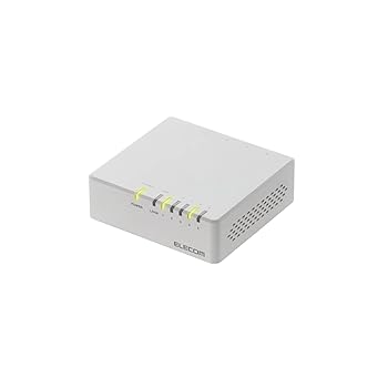 【中古】エレコム スイッチングハブ 5ポート 10/100Mbps マグネット付き AC電源 EHC-F05PA-JW