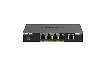【中古】【置き目品】 サイバー空間歯車 NETGEAR スイッチングこしき 5界面 1G PoE+ (83W) 金属元素筐体 静音気違い受け答え 製造業者3年引き受ける アンマネージスイッチ GS305